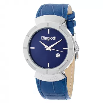 Zegarek męski LAURA BIAGIOTTI LB0033M-02 40mm Stal nierdzewna Kwarcowy Analogowy Czarna tarcza Skórzany pasek
