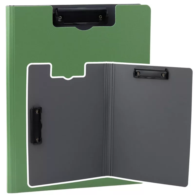 LEAN Board with Cover Two Clips A4 Plastic Green