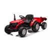 LEAN CARS 24V Tractor z napędem akumulatorowym HC-306 Czerwony z przyczepą