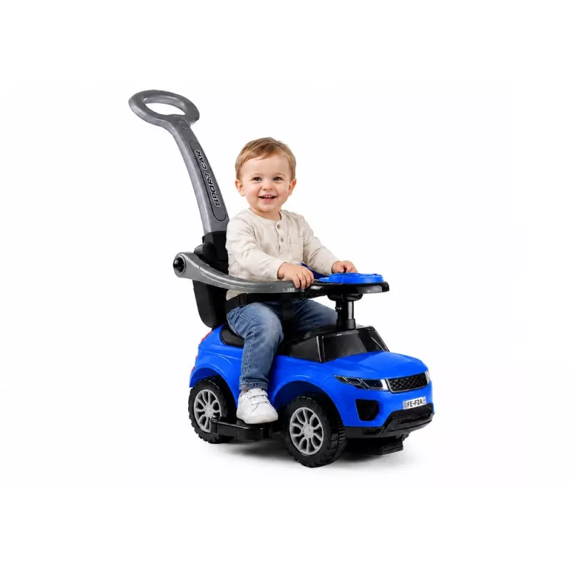 LEAN CARS 614W Jeździk z Pchaczem i Uchwytem dla Rodzica - Niebieski