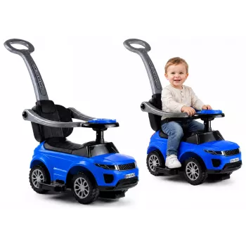 LEAN CARS 614W Jeździk z Pchaczem i Uchwytem dla Rodzica - Niebieski
