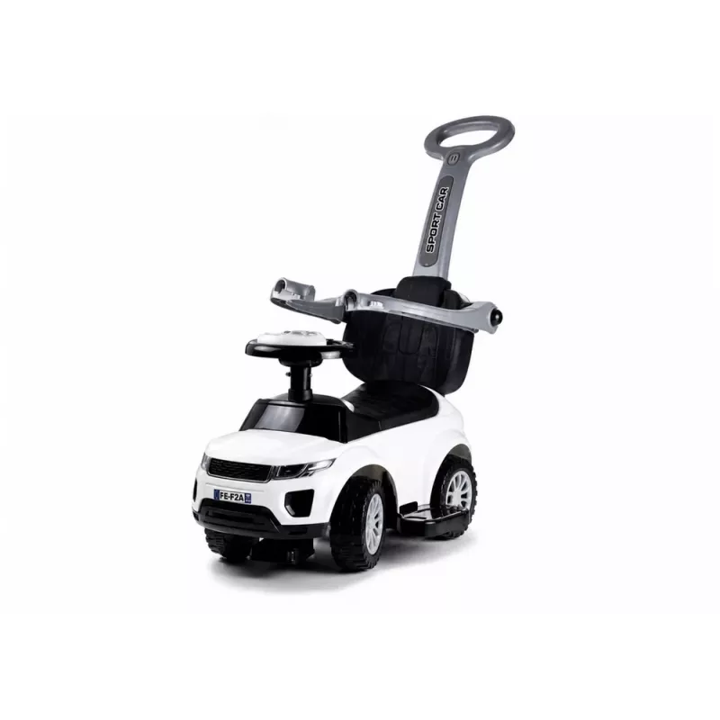 LEAN CARS 614W Samochodzik dla maluchów z rączką dla rodzica - Biały