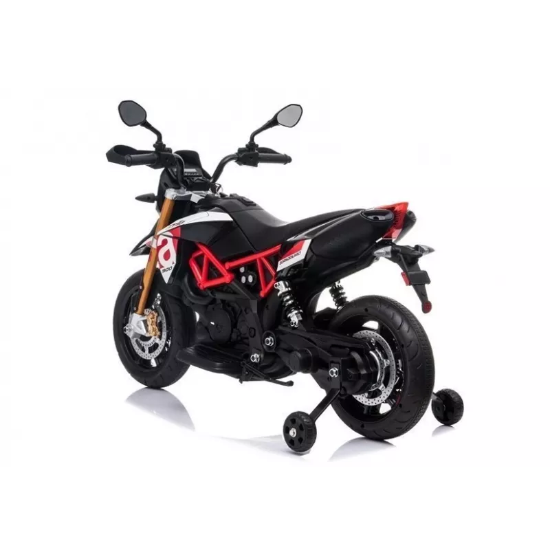 LEAN CARS Aprilia A007 Elektryczny motocykl na pedały Czarno-czerwony