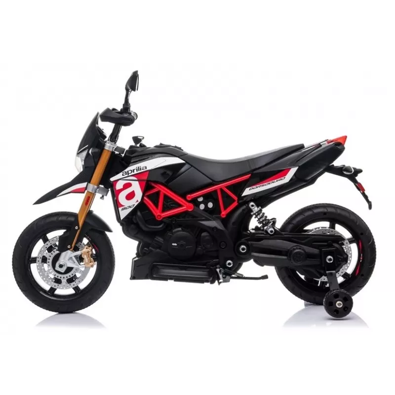 LEAN CARS Aprilia A007 Elektryczny motocykl na pedały Czarno-czerwony