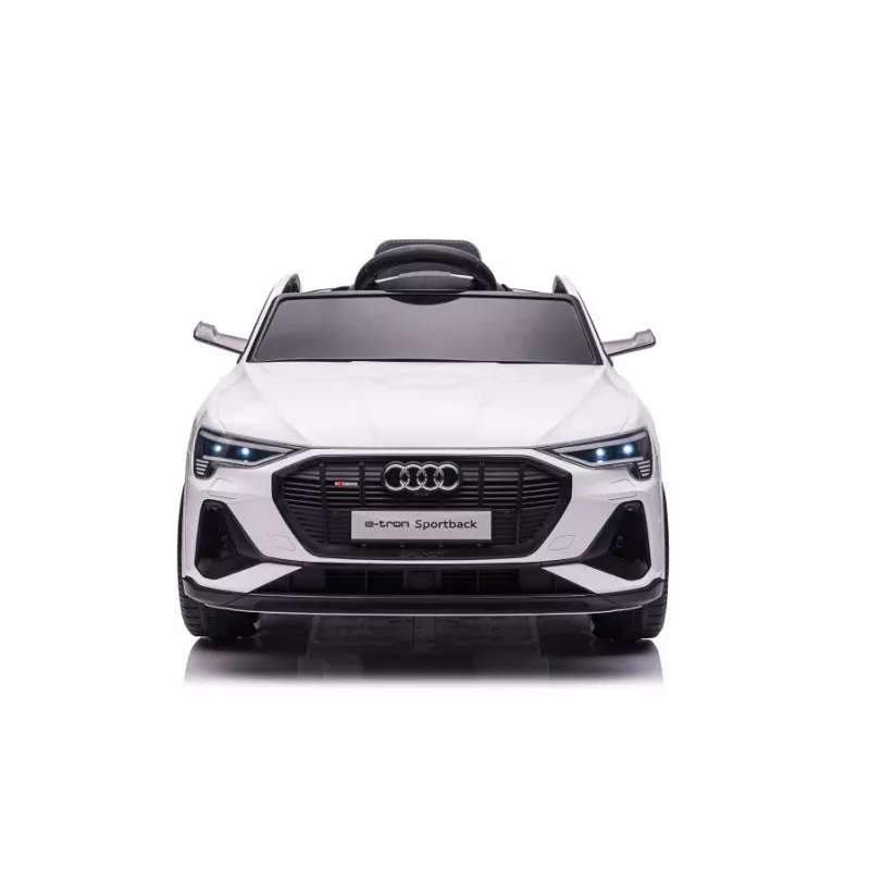 LEAN CARS Audi E-Tron Elektryczny samochodzik dla dzieci Biały QLS-6688 z diodami LED i odtwarzaczem MP3