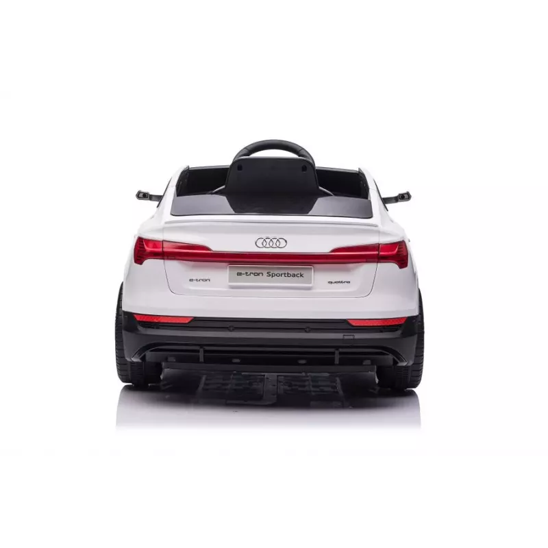 LEAN CARS Audi E-Tron Elektryczny samochodzik dla dzieci Biały QLS-6688 z diodami LED i odtwarzaczem MP3