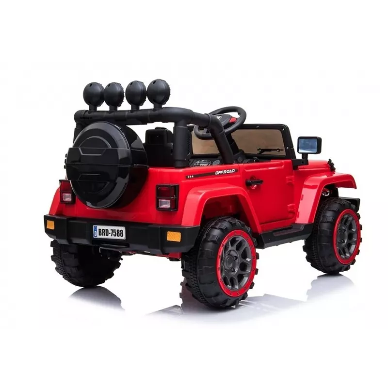 LEAN CARS Samochód akumulatorowy Jeep BRD-7588 Czerwony 4x4 7408