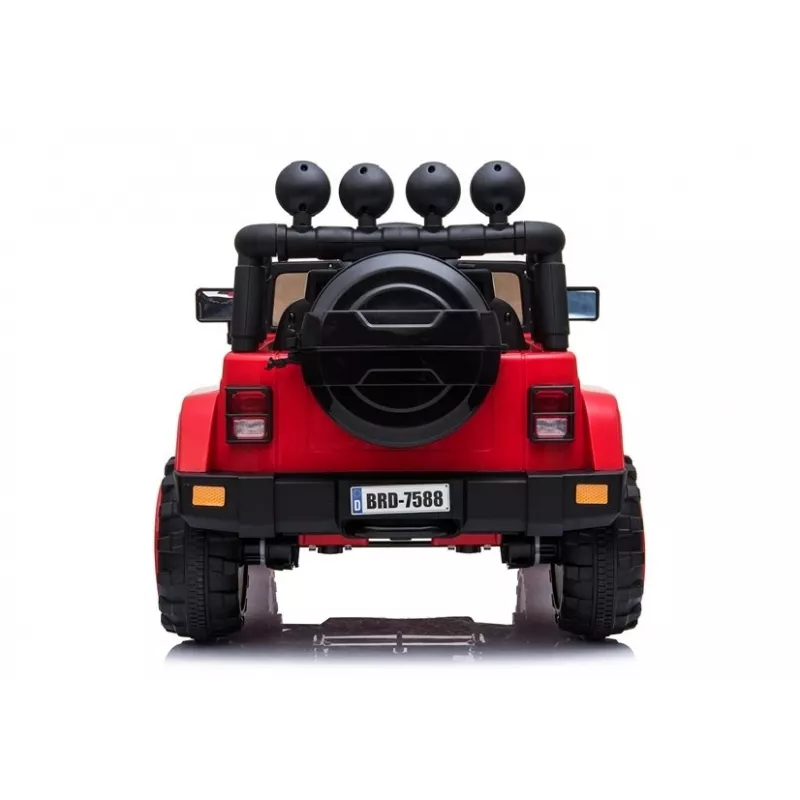 LEAN CARS Samochód akumulatorowy Jeep BRD-7588 Czerwony 4x4 7408