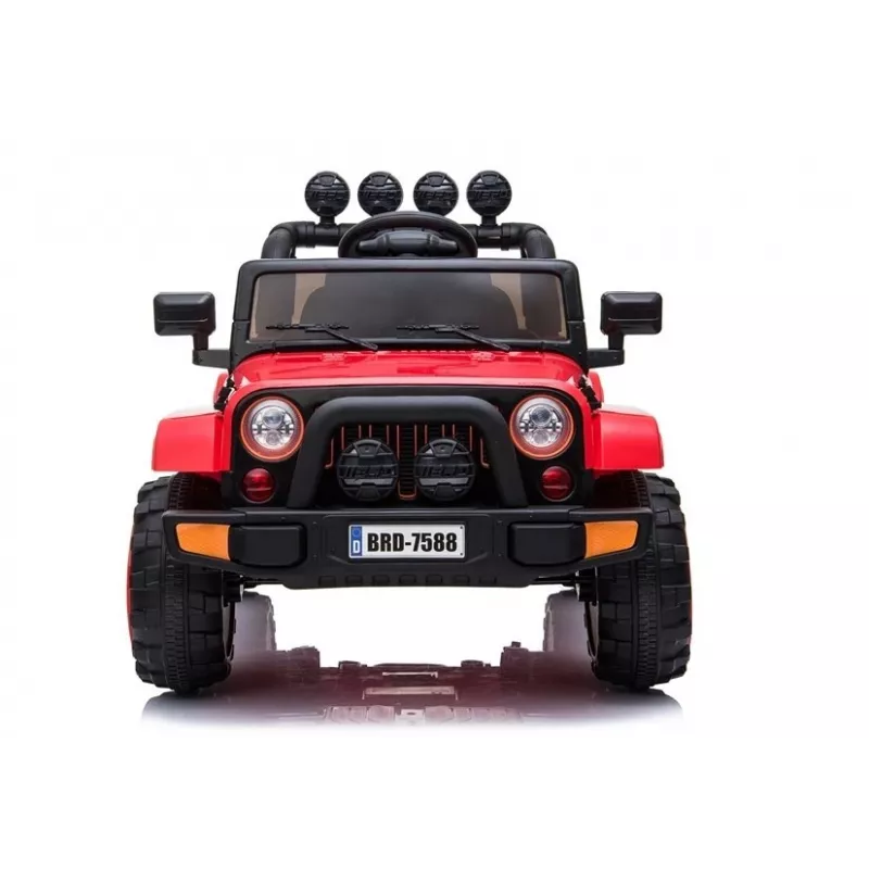 LEAN CARS Samochód akumulatorowy Jeep BRD-7588 Czerwony 4x4 7408