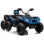 LEAN CARS Quad ATV na akumulator 6 kół z przyczepą JC606 24V 4x4 Niebieski