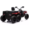 LEAN CARS Quad ATV na baterie 6 kół z przyczepą JC606 24V 4x4 Czerwony