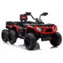 LEAN CARS Quad ATV na baterie 6 kół z przyczepą JC606 24V 4x4 Czerwony