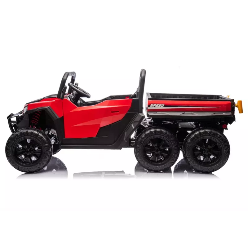 LEAN CARS Pojazd na baterie 6 kół XB-1038A 4x4 24V Czerwony