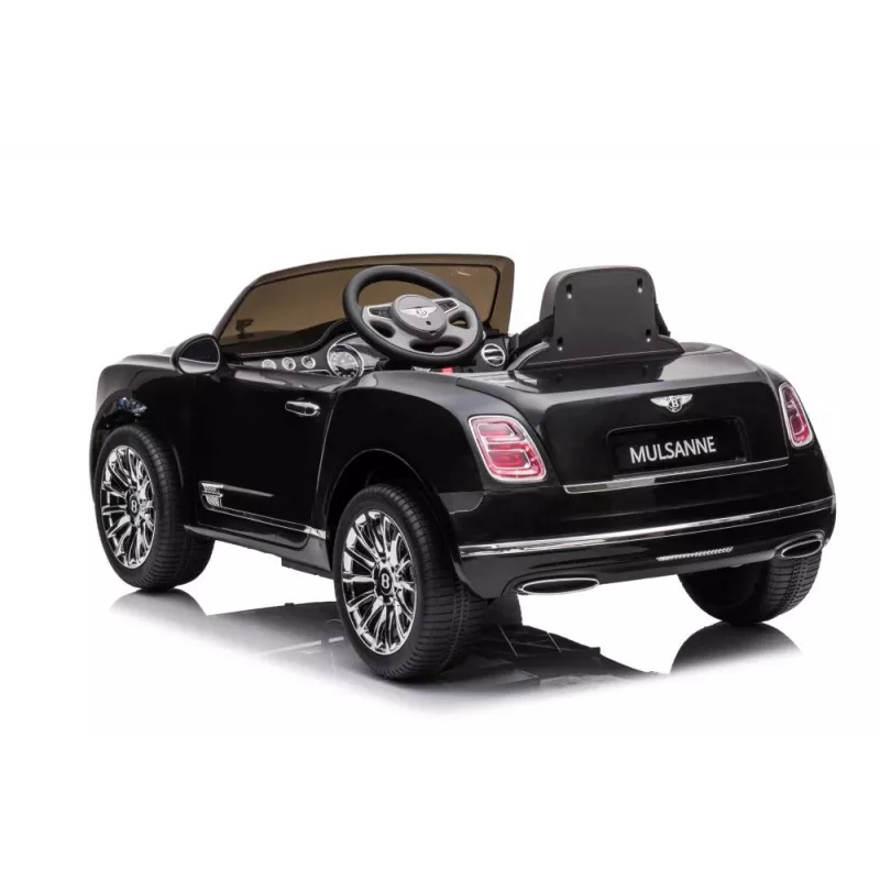 Samochodzik elektryczny dla dzieci LEAN CARS Bentley Mulsanne, 12V, czarny połysk, pilot, MP3, diody LED, koła EVA, 3-6 lat, maks. 30 kg