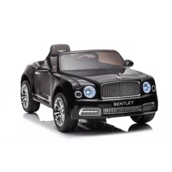 Samochodzik elektryczny dla dzieci LEAN CARS Bentley Mulsanne, 12V, czarny połysk, pilot, MP3, diody LED, koła EVA, 3-6 lat, maks. 30 kg