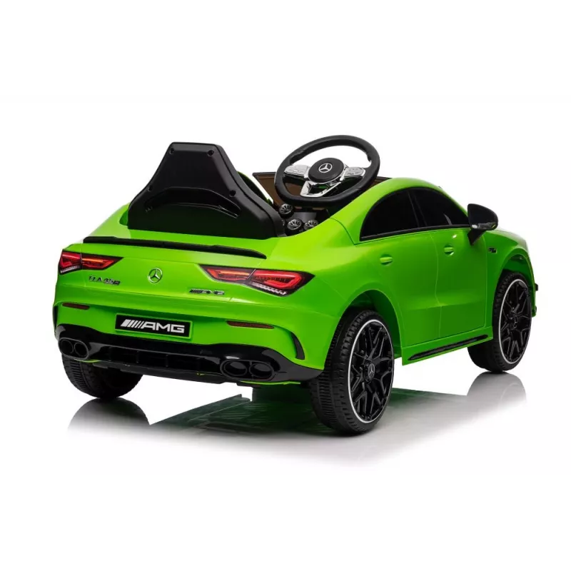 LEAN CARS Samochód na baterię Mercedes CLA 45s AMG Zielony 4x4