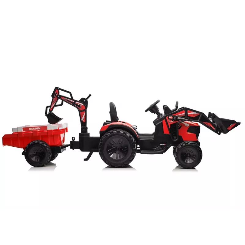 Koparka akumulatorowa LEAN CARS z przyczepą SX2068 Czerwona