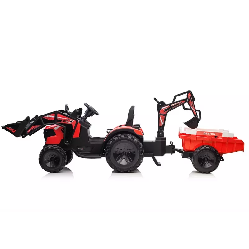 Koparka akumulatorowa LEAN CARS z przyczepą SX2068 Czerwona