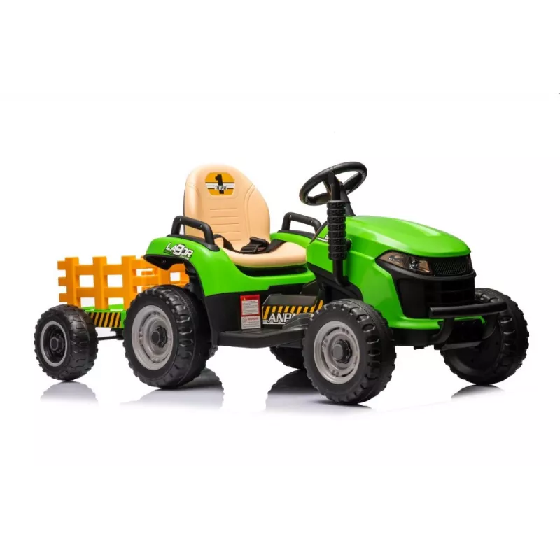 LEAN CARS Tractor zasilany bateryjnie BBH-030 Zielony 12V z pilotem rodzicielskim