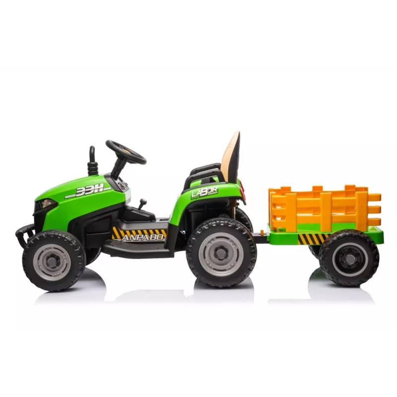 LEAN CARS Tractor zasilany bateryjnie BBH-030 Zielony 12V z pilotem rodzicielskim