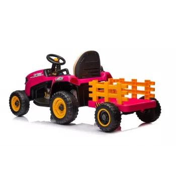 LEAN CARS Traktor na baterię BBH-030 Różowy