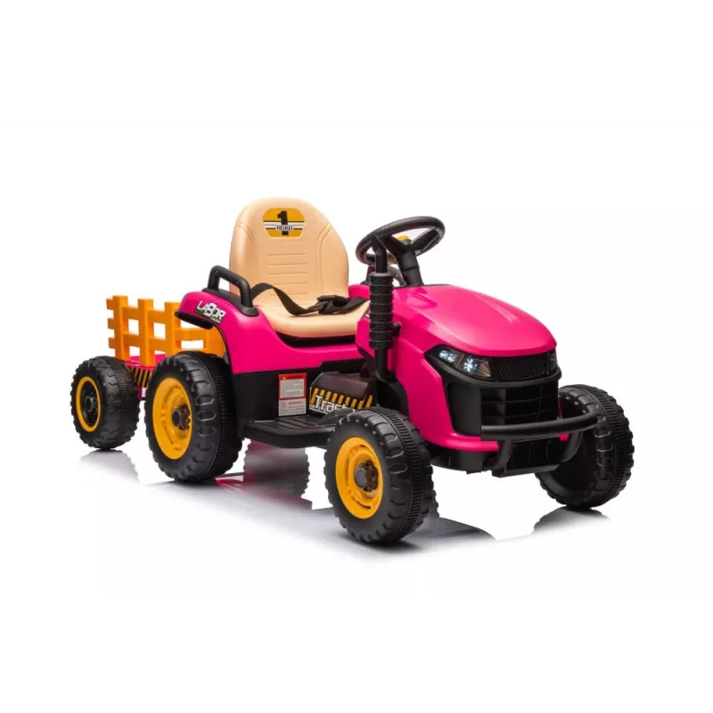 LEAN CARS Traktor na baterię BBH-030 Różowy