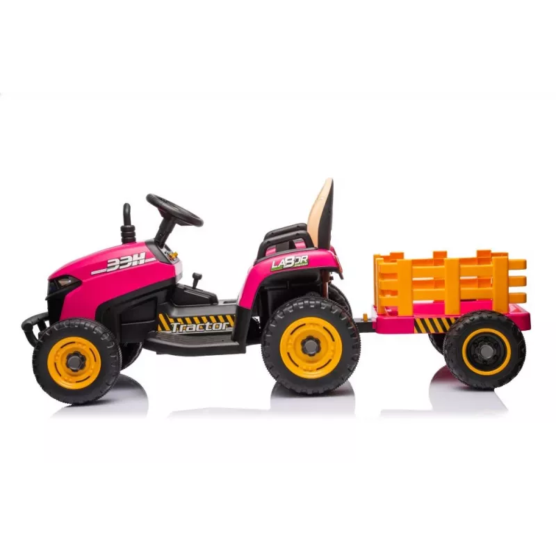 LEAN CARS Traktor na baterię BBH-030 Różowy