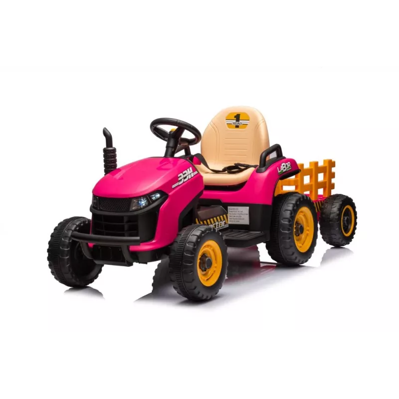 LEAN CARS Traktor na baterię BBH-030 Różowy