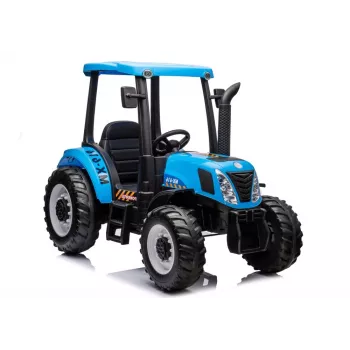 LEAN CARS Traktor na baterie A011 24V Niebieski – Zabawka jezdna z silnikami 2x200W, pilotem, światłami LED, Bluetooth