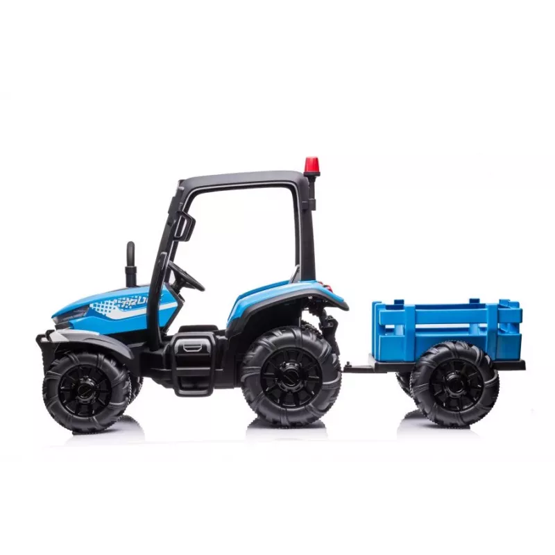 LEAN CARS Ciągnik na baterię BLT-206 Niebieski 12V z przyczepą i pilotem