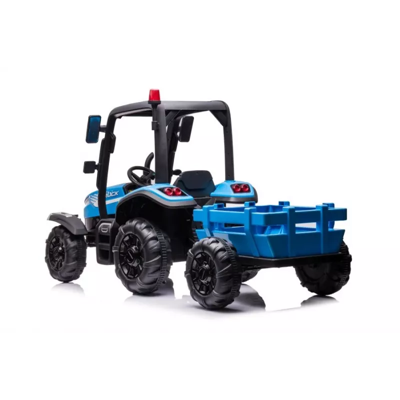 LEAN CARS Ciągnik na baterię BLT-206 Niebieski 12V z przyczepą i pilotem