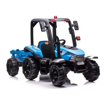 LEAN CARS Ciągnik na baterię BLT-206 Niebieski 12V z przyczepą i pilotem