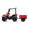 LEAN CARS Traktor na baterie BLT-206 Czerwony, 12V 7Ah, 2x35W, pojazd dla dzieci z pilotem i przyczepą