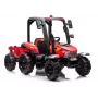 LEAN CARS Traktor na baterie BLT-206 Czerwony, 12V 7Ah, 2x35W, pojazd dla dzieci z pilotem i przyczepą