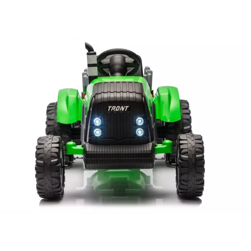 LEAN CARS CH9959B Traktor na baterie z przyczepą, jasnozielony, 24V