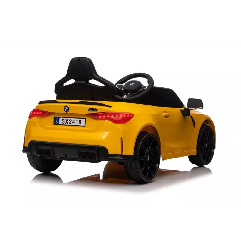 LEAN CARS Elektryczny samochodzik BMW M4 Żółty