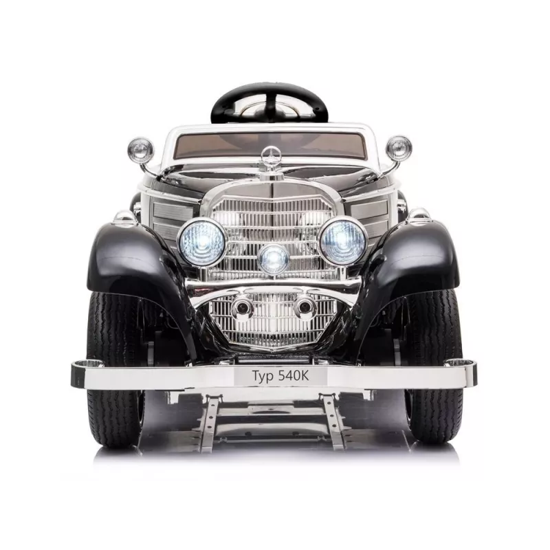 LEAN CARS Elektryczny samochodzik dla dzieci Mercedes 540K Classic Premium LED MP3 Czarny