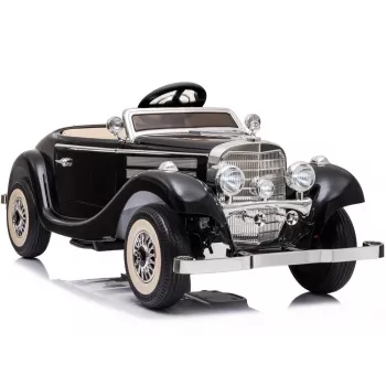 LEAN CARS Elektryczny samochodzik dla dzieci Mercedes 540K Classic Premium LED MP3 Czarny