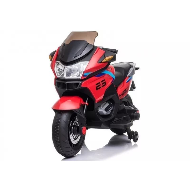 LEAN CARS Elektryczny motocykl na pedały XMX609 Czerwony z MP3 i diodami LED