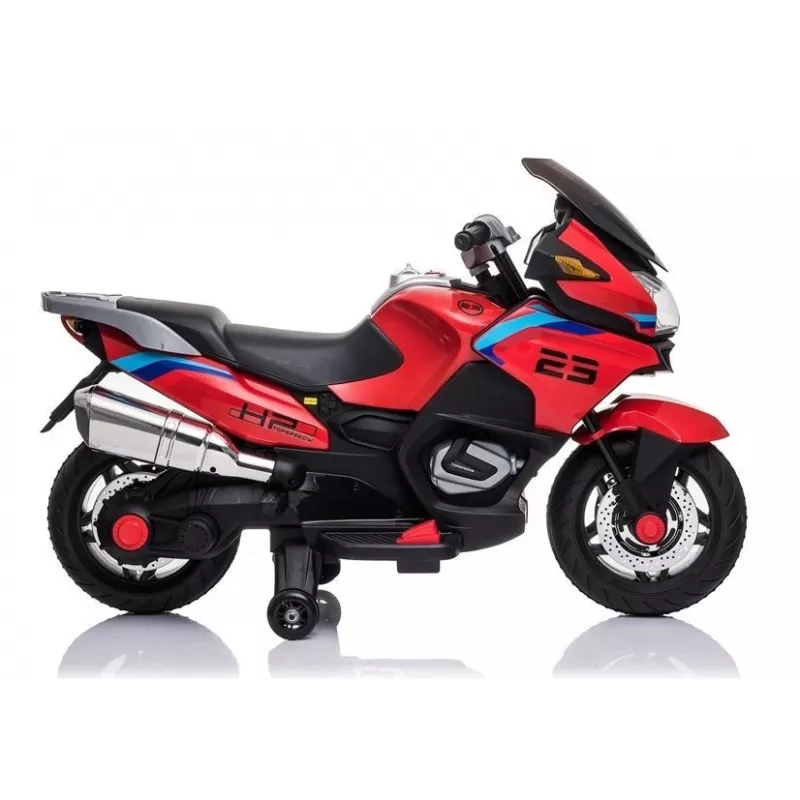 LEAN CARS Elektryczny motocykl na pedały XMX609 Czerwony z MP3 i diodami LED