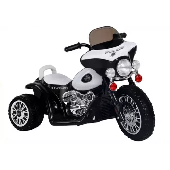 LEAN CARS Elektryczny motocykl dla dzieci JT568 Policja z oświetleniem LED Czarny