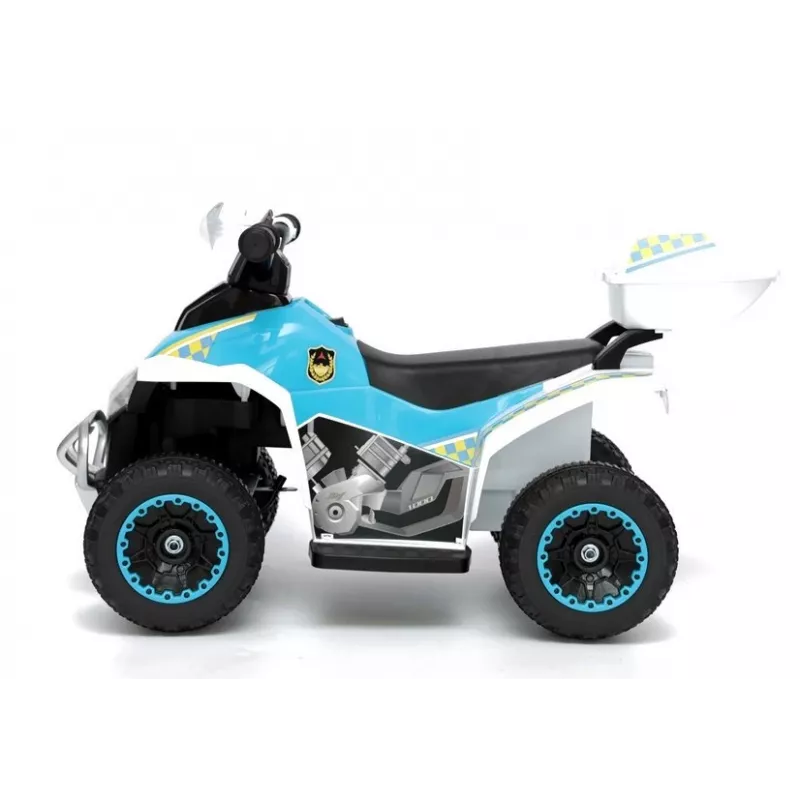 LEAN CARS Elektryczny Quad Policyjny GTS1188-A Biały LED Muzyka Schowek
