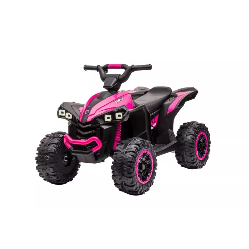 LEAN CARS Quad elektryczny dla dzieci HL568 Różowy – 12V 2x30W ATV z muzyką, światłami LED, nośność 30 kg