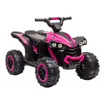 LEAN CARS Quad elektryczny dla dzieci HL568 Różowy – 12V 2x30W ATV z muzyką, światłami LED, nośność 30 kg
