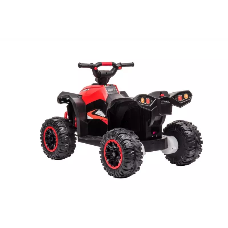 LEAN CARS Elektryczny quad do jazdy HL568 Czerwony 6V Zasilany baterią ATV dla dzieci z diodami LED i muzyką