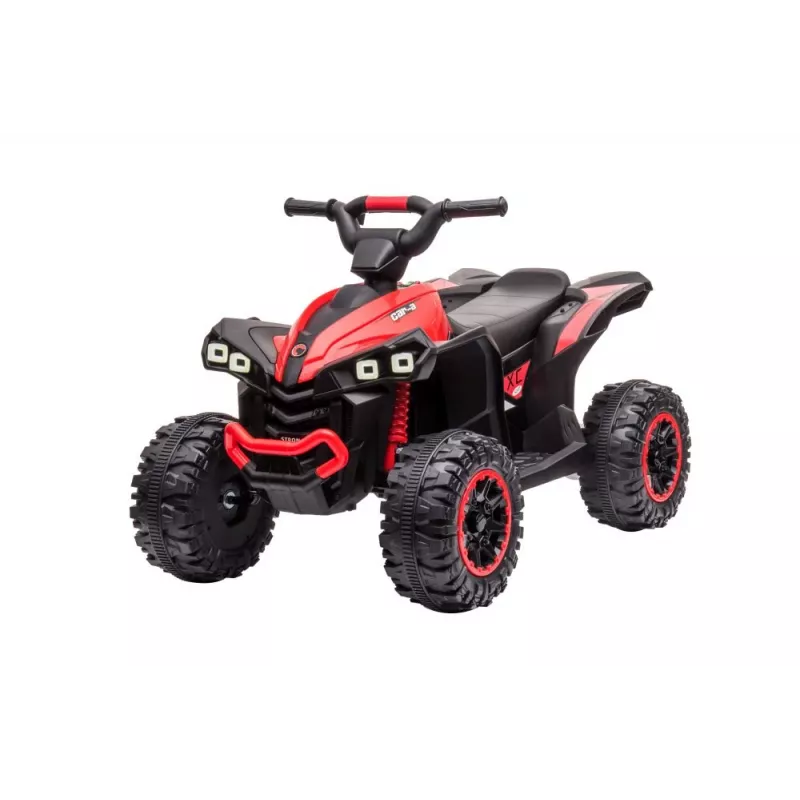 LEAN CARS Elektryczny quad do jazdy HL568 Czerwony 6V Zasilany baterią ATV dla dzieci z diodami LED i muzyką