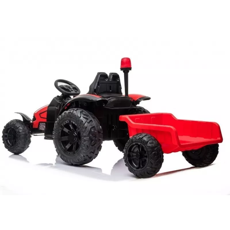 LEAN CARS Elektryczny traktor jezdny HZB-200 z przyczepą Czerwony