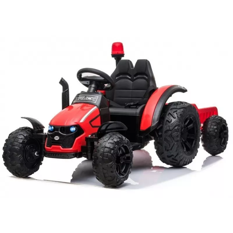 LEAN CARS Elektryczny traktor jezdny HZB-200 z przyczepą Czerwony