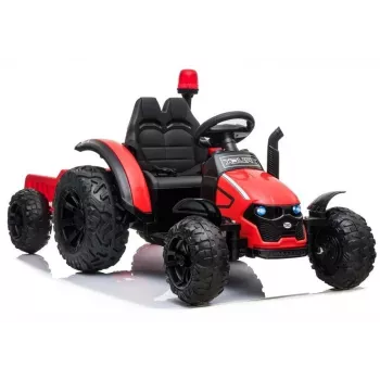 LEAN CARS Elektryczny traktor jezdny HZB-200 z przyczepą Czerwony