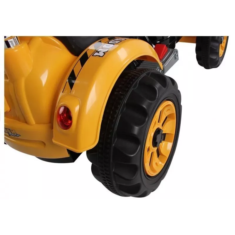 LEAN CARS Elektryczny Traktor Jeździk z Łyżką Koparki Pomarańczowy